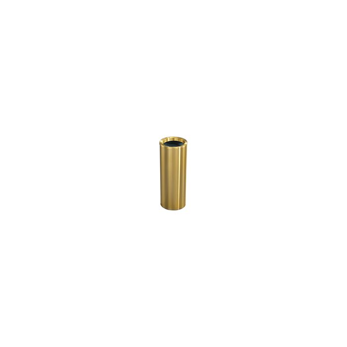 Glaro F924BE Atlantis "All-Weather" Collection Funnel Top Receptacle - 6 Gallon Capacity - 9" Dia. x 23" H - Satin Brass