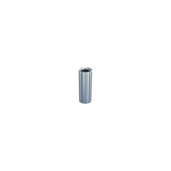 Glaro F924SA New Yorker Collection Funnel Top Receptacle - 6 Gallon Capacity - 9" Dia. x 23" H - Satin Aluminum