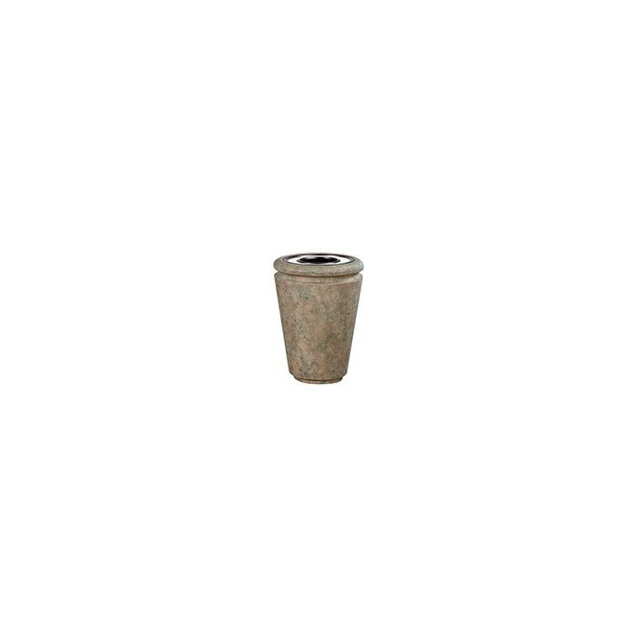 Rubbermaid / United Receptacle FGFGK2736SUTPLBIS Milan Collection Tuscan Fiberglass Ash/Trash Receptacle - 33 Gallon Capacity - 26 1/2" Dia. x 36 1/4" H - Bisque in color