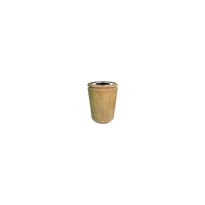 Rubbermaid / United Receptacle FGFGK2736SUTPLSAH Milan Collection Tuscan Fiberglass Ash/Trash Receptacle - 33 Gallon Capacity - 26 1/2" Dia. x 36 1/4" H - Sahara in color