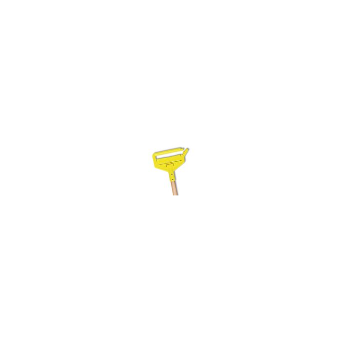 Rubbermaid H116 Invader Side Gate Wet Mop Handle, Large Yellow Plastic Head, Hardwood Handle - 60" Length