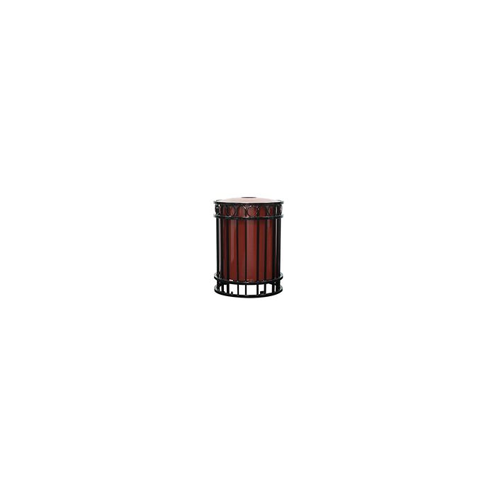 Witt Industries MIA26-FT Miami Collection Outdoor Receptacle - 36 Gallon Capacity - 26 1/2” Dia. x 36” H - Your choice of color