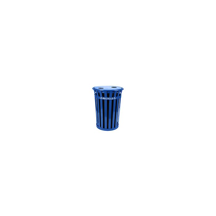 Witt Industries MR36-FTR Oakley Recycling Receptacle - 36 Gallon Capacity - 28" Dia. x 36" H - Blue in Color