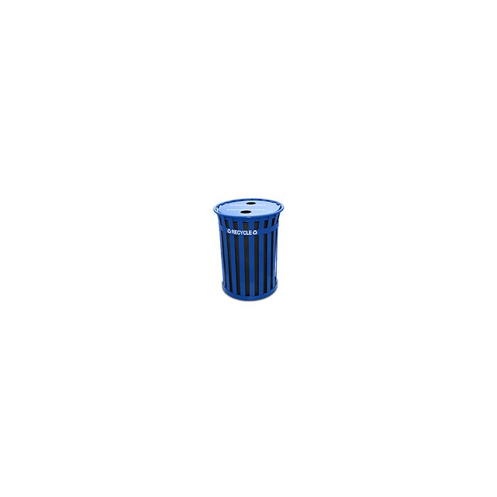 Witt Industries MR50-FTR-BL Oakley Recycling Receptacle - 50 Gallon Capacity - 28" Dia. x 36" H - Blue in Color