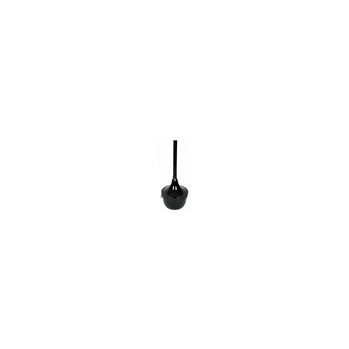 Witt Industries MSK-BLK Mirage Smokers Pole / Cigarette Butt Receptacle - 16" Dia. x 39" H - Black