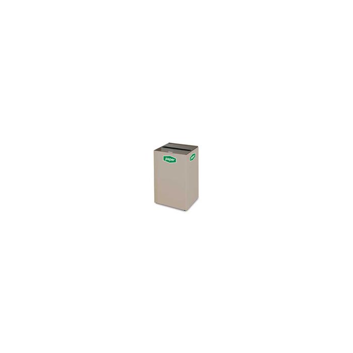 Rubbermaid / United Receptacle NC24 Collect-A-Cube Recycling Open Top Recycling Receptacle - 22.5 Gallon Capacity - 15.75" Sq. x 24" H