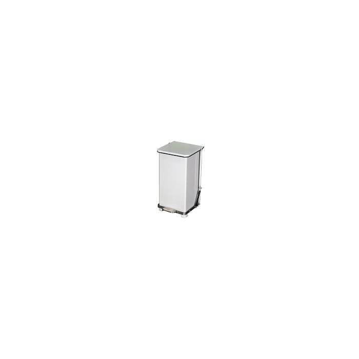 Imprezza QSO12WH Quiet Close Step On Trash Can - 12 Gallon Capacity - 12 1/4" D x 14" W x 23 1/2" H - White in Color