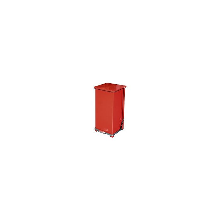 Imprezza QSO24RD Quiet Close Step On Trash Can - 24 Gallon Capacity - 17" D x 17" W x 30 5/8" H - Red in Color