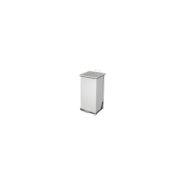 Imprezza QSO24WH Quiet Close Step On Trash Can - 24 Gallon Capacity - 17" D x 17" W x 30 5/8" H - White in Color