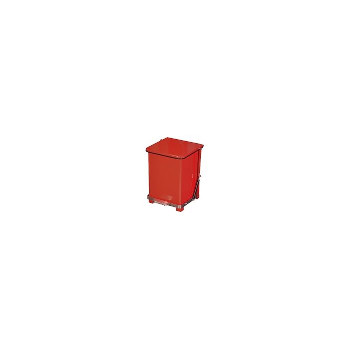 Imprezza QSO7RD Quiet Close Step On Trash Can - 7 Gallon Capacity - 12 1/4" D x 14" W x 17 1/2" H - Red in Color