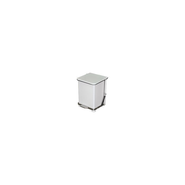 Imprezza QSO7WH Quiet Close Step On Trash Can - 7 Gallon Capacity - 12 1/4" D x 14" W x 17 1/2" H - White in Color