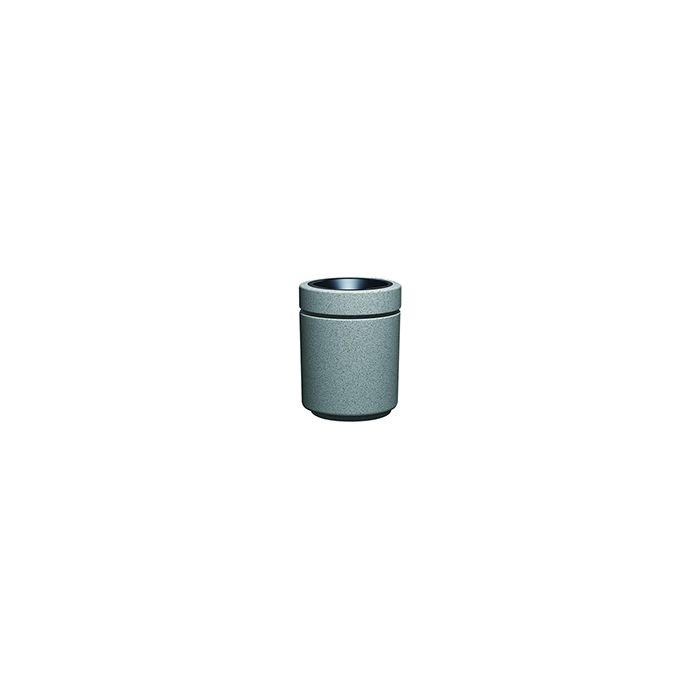 Witt Industries RLC-2034T Poly Lite Crete Round Top Load Trash Can - 27 Gallon Capacity - 20" Dia. x 34" H - Graystone, Whitestone or Sandstone