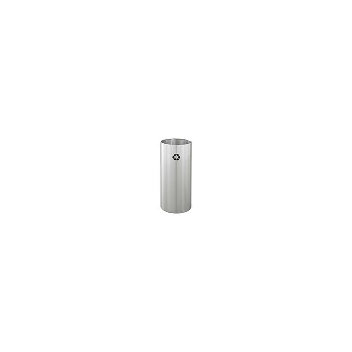 Glaro RO1229SA RecyclePro Wastebasket - 14 Gallon Capacity - 12" Dia. x 29" H - Satin Aluminum