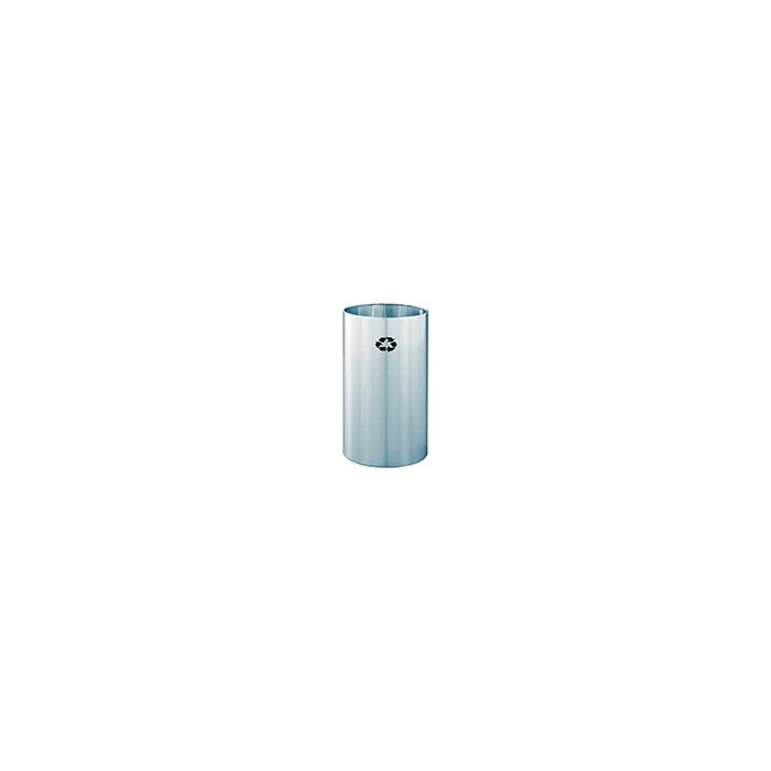 Glaro RO1529SA RecyclePro Wastebasket - 22 Gallon Capacity - 15" Dia. x 29" H - Satin Aluminum