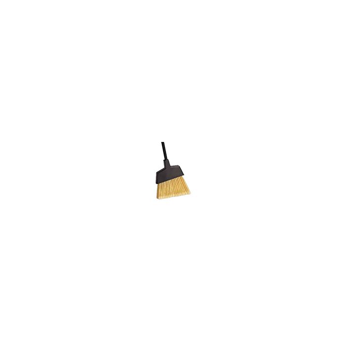 Janisan S107BK-H2BK Medium Duty Angle Broom with 12" Flare Polypropylene Bristles 48" L