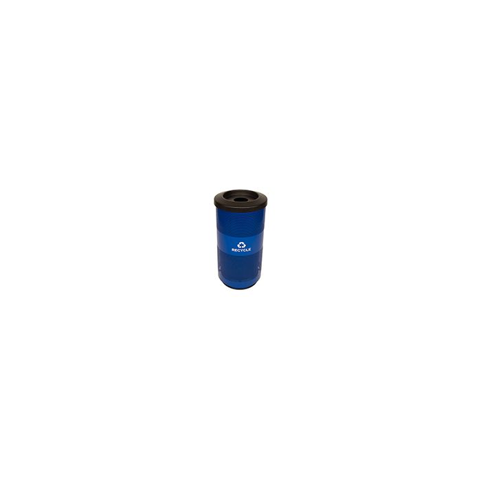 Witt Industries SC20-01-RC-BL Stadium Series Flat Top Recycling Receptacle with 1 Round Opening - 15.5" Dia. x 31.5" H - 20 Gallon Capacity Blue in Color