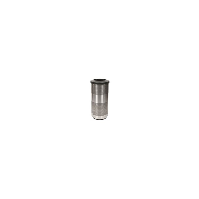 Witt Industries SC20-01-SS Stadium Series Waste Receptacle with Flat Top Lid - 20 Gallon Capacity - 15.5" Dia. x 31.5" H - Stainless Steel in Color