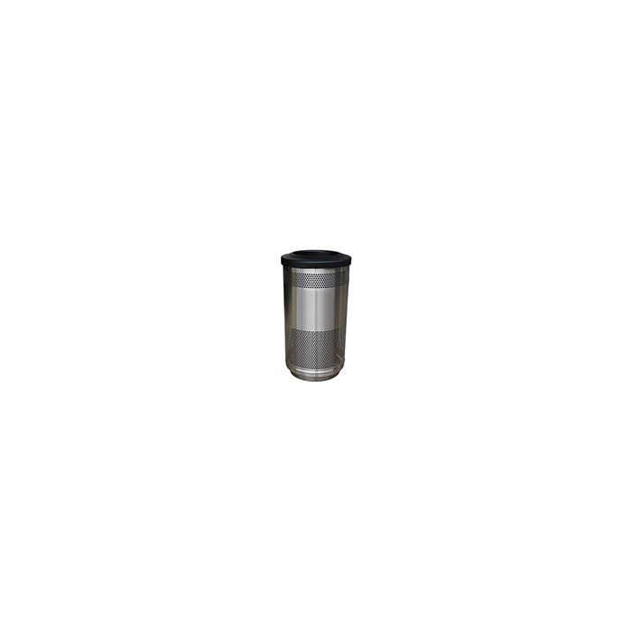 Witt Industries SC35-01-SS Stadium Series Waste Receptacle - 35 Gallon Capacity - 18.5" Dia. x 33.75" H - Stainless Steel in Color