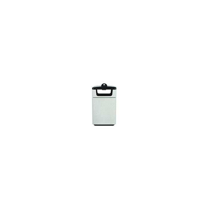 Witt Industries SLC-2744STDHAB Poly Lite Crete Square Side Load Access Door with Hide-A-Butt Ash Urn Trash Can - 47 Gallon Capacity - 26" Sq. x 41" H - Graystone, Whitestone or Sandstone