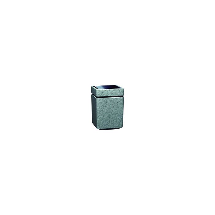 Witt Industries SLC-2436T Poly Lite Crete Square Top Load Trash Can - 47 Gallon Capacity - 24" Sq. x 36" H - Graystone, Whitestone or Sandstone