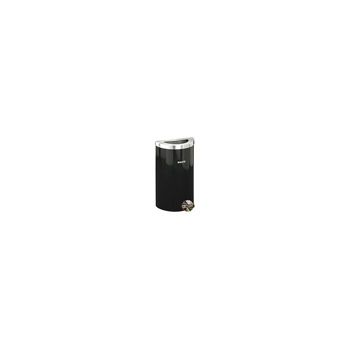 Glaro T1899V RecyclePro Value Half Round Receptacle with Half Round Opening - 16 Gallon Capacity - 30" H x 18" W x 9" D - Assorted Colors