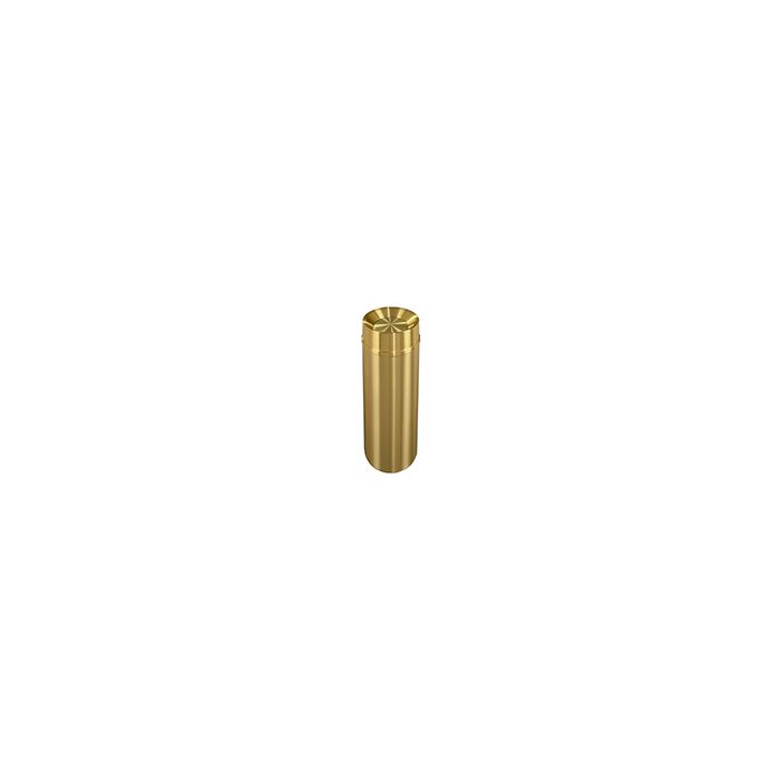 Glaro TA1232BE Atlantis "All-Weather" Collection Tip Action Self Closing Receptacle - 12 Gallon Capacity - 12" Dia. x 32" H -Satin Brass