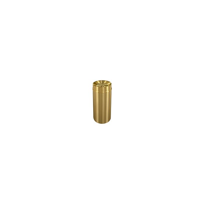 Glaro TA1533BE Atlantis "All-Weather" Collection Tip Action Self Closing Receptacle - 16 Gallon Capacity - 15" Dia. x 33" H - Satin Brass