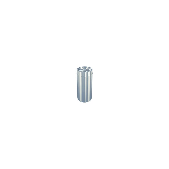 Glaro TA1533SA New Yorker Collection Tip Action Self Closing Receptacle - 16 Gallon Capacity - 15" Dia. x 33" H - Satin Aluminum