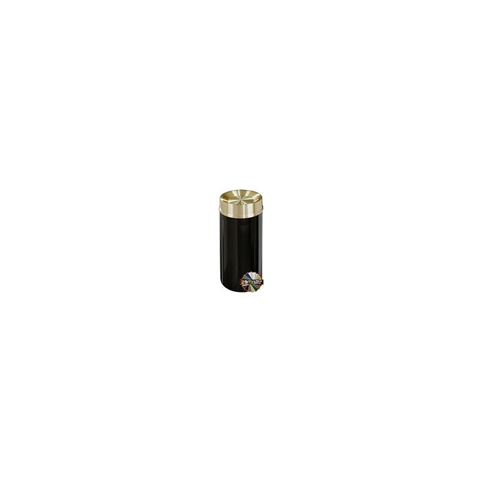 Glaro TA1541 Mount Everest Tip Action Top Receptacle - 16 Gallon Capacity - 15" Dia. x 33" H - Satin Brass Cover