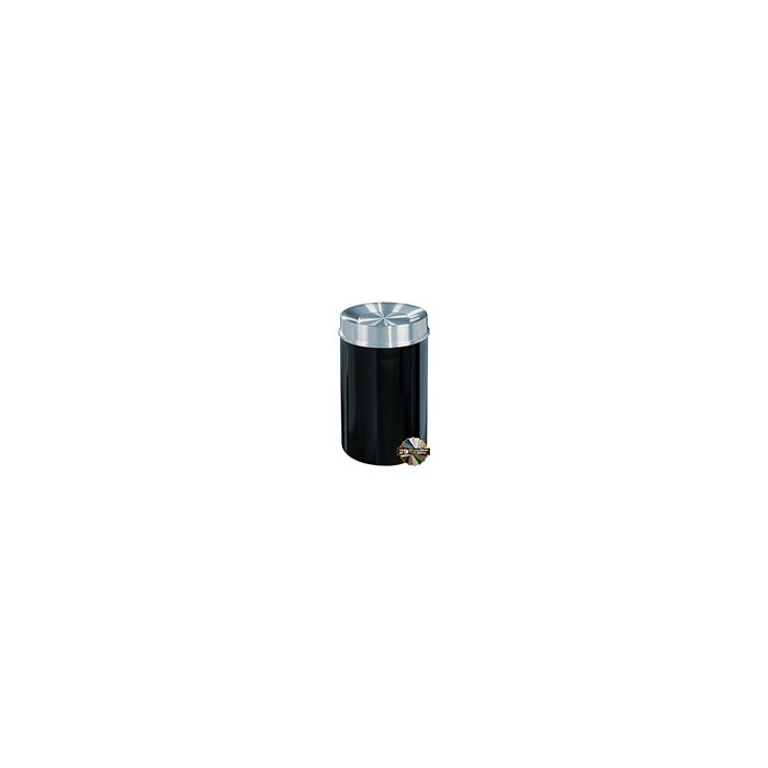 Glaro TA2035 Mount Everest Tip Action Top Receptacle - 33 Gallon Capacity - 20" Dia. x 35" H - Satin Aluminum Cover