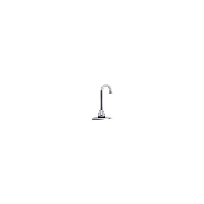 Technical Concepts TC AutoFaucet SST - 5.5" Venetian Gooseneck in Polished Chrome - Deck Mount - 4" Center Set - Kit 3