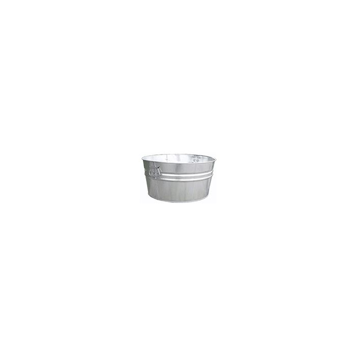 Witt Industries W14200 Galvanized Steel Tub - 1 Case of 6 - 15 Gallon Capacity - 21.5" Dia. x 10.75" H