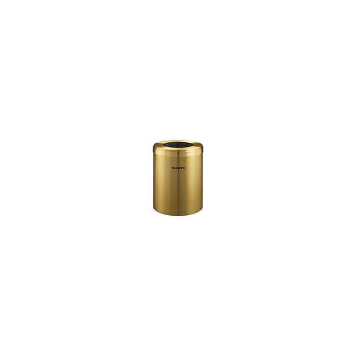 Glaro W2042BE "RecyclePro Value" Receptacle with Large Round Opening - 41 Gallon Capacity - 20" Dia. x 30" H - Satin Brass