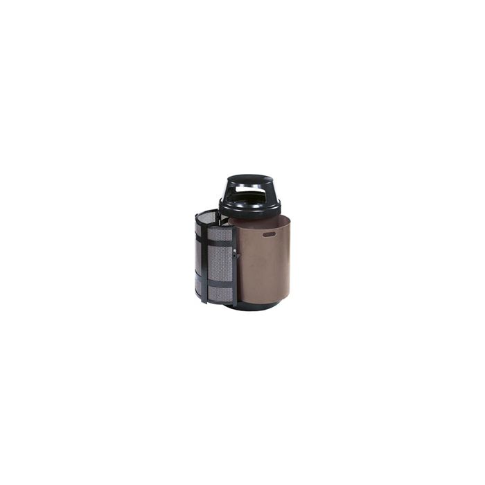 Rubbermaid A38SD Covered Top Side Door Trash Can with Keyed Cam Lock - 38 Gallon Capacity - 24" Dia. x 43" H - Disposal Opening is 6" H x 14.5" W