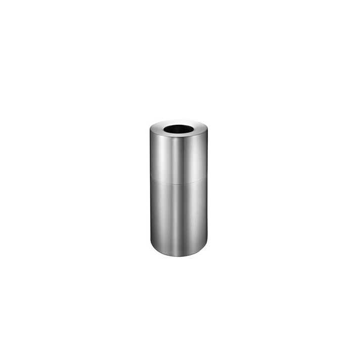 Imprezza ALMO12 Aluminum Open Top Trash Can - 12 Gallon Capacity - Satin Aluminum