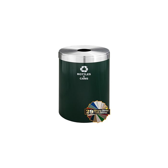 Glaro B2042 "RecyclePro Value" Receptacle with Round Opening - 41 Gallon Capacity - 20" Dia. x 30" H - Assorted Colors