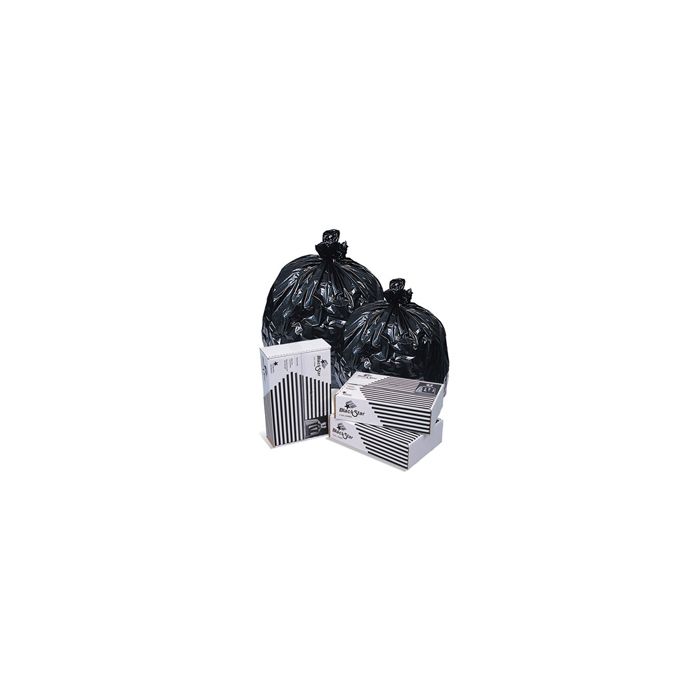 Pitt Plastics B73730K BlackStar Black Trash Bags - 30 x 36 - 20-30 Gallon Capacity - Extra Heavy Duty - .95 Mil - 100 per case - Flat Pack