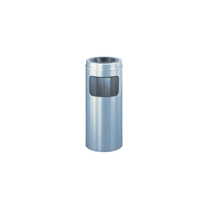 Glaro C1531SA New Yorker Collection Sand Cover Ash/Trash Receptacle - 10 Gallon Capacity - 15" Dia. x 31" H - Satin Aluminum