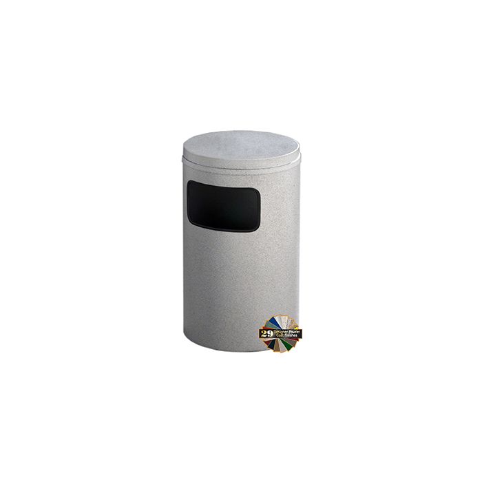 Glaro C2051 Mount Everest Flat Top Receptacle - 17 Gallon Capacity - 20" Dia. x 31" H - Matching Enamel Cover