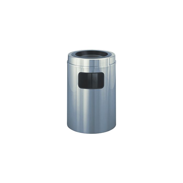 Glaro C2031SA New Yorker Collection Sand Cover Ash/Trash Receptacle - 17 Gallon Capacity - 20" Dia. x 31" H - Satin Aluminum