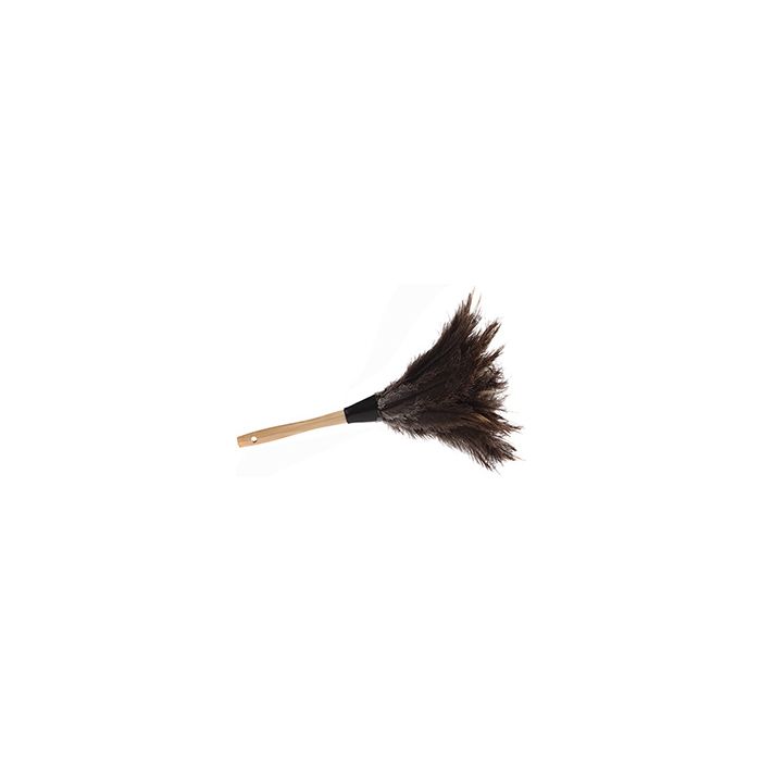 Lambskin D12SEC Economy Ostrich Feather Duster 6" Plume, shaped handle, 12" overall Length