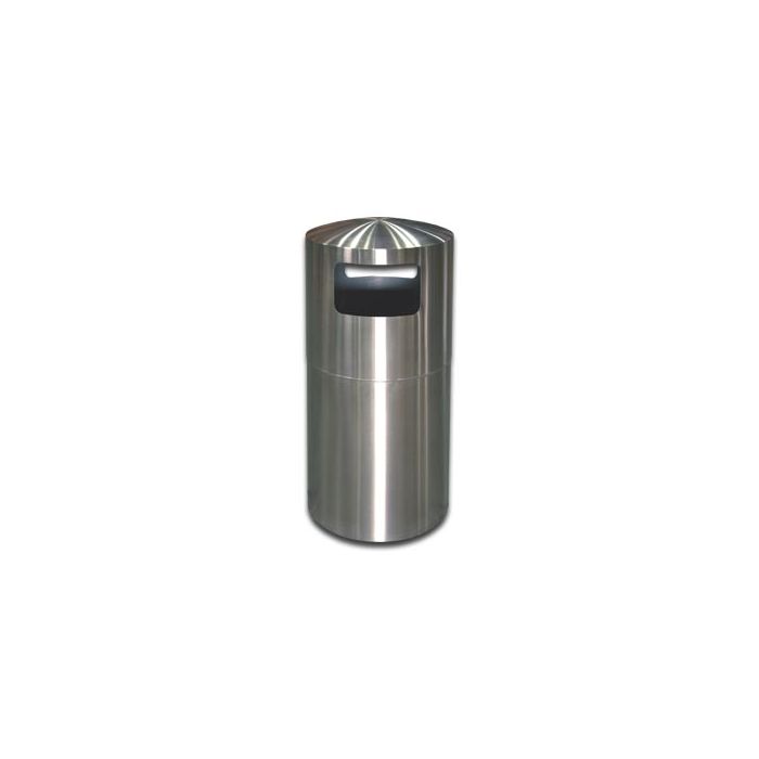 Imprezza DTSE30SS Dome Top Side Entry Trash Can - 30 Gallon Capacity - 20" Dia. x 40 1/2" H - Stainless Steel