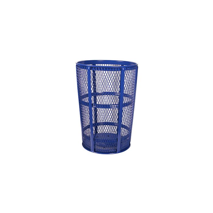 Witt Industries EXP-52-BL Mesh Steel Street Basket - 48 U.S Gallon - 23" Dia. x 33" H - Blue in Color