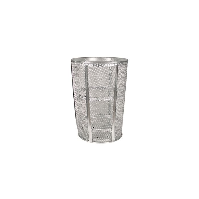 Witt Industries EXP-52-G Mesh Steel Street Basket - 48 U.S Gallon - 23" Dia. x 33" H - Galvanized