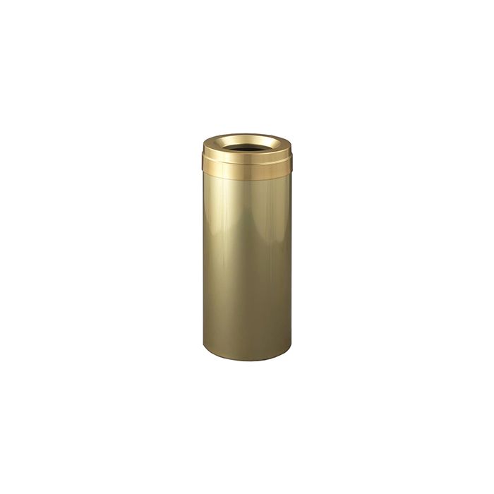 Glaro F1237GB Value Funnel Top Receptacle - 15 Gallon Capacity - 12" Dia. x 30" H - Gloss Brass