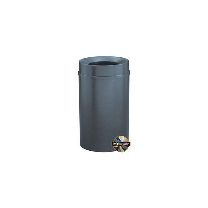 Glaro F2051 Mount Everest Funnel Top Receptacle - 33 Gallon Capacity - 20" Dia. x 35" H - Matching Enamel Cover