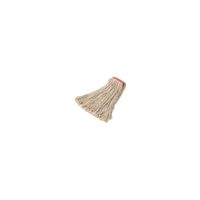 Rubbermaid F217 Premium 8-Ply Cut-End Cotton Mop - 20 oz. Mop Size - 1" Orange Headband