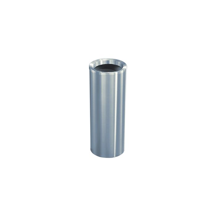 Glaro F924SA New Yorker Collection Funnel Top Receptacle - 6 Gallon Capacity - 9" Dia. x 23" H - Satin Aluminum