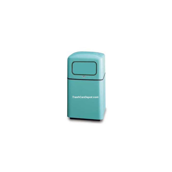 FG2038SQDR Two Piece Round Model with Single Disposal Opening and Door - 42 Gallon Capacity - 20" Sq. x 36" H - Disposal Opening is 15" W x 7" H