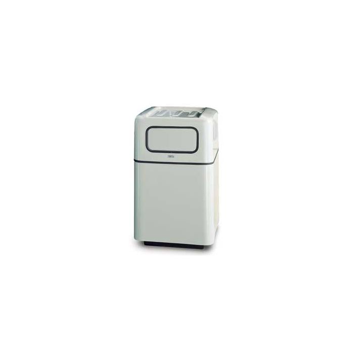 FG2037SQTRDR Two Piece Round Models with Single Disposal Opening and Door - 57 Gallon Capacity - 24" Sq. x 38" H - Disposal Opening is 15" W x 7" H